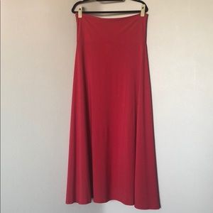 Solid red size large Lularoe maxi skirt